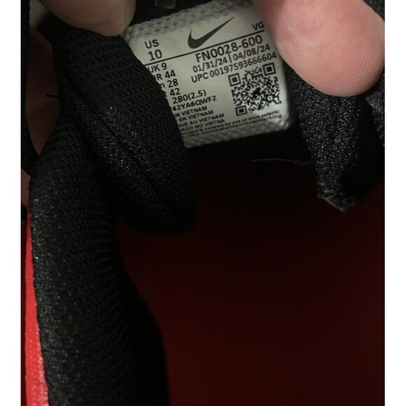 Nike Alpha Menace 4 Shark Football Cleats Red Black FN0028-600 Mens Size 10